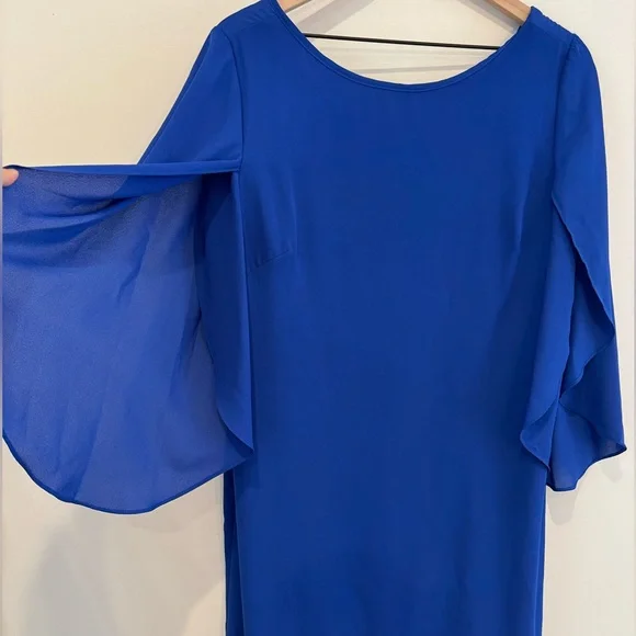 AB Studio Dress with Unique Sleeves Size Lg - Picture 2 of 11
